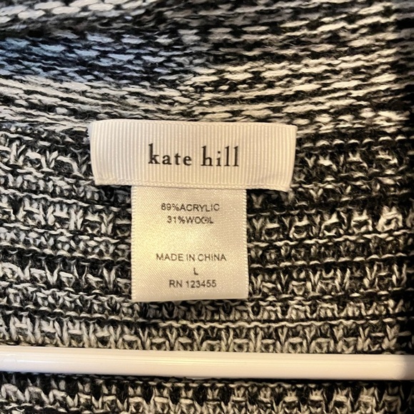 Kate Hill Cozy Organic Cardigan Wool blend L - Picture 3 of 5